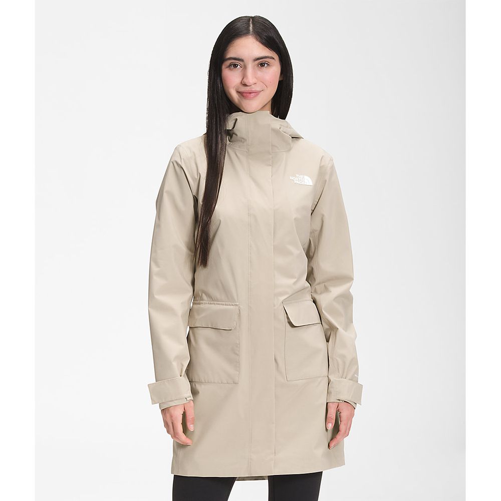 The North Face Parka Womens Australia - The North Face City Breeze Rain Ii Khaki (MPC-296017)